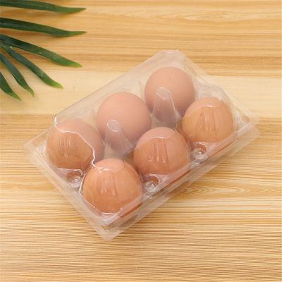 China China Supplier Disposable Professional Wholesale Egg Packaging Boxes Good Quality Custom PVC PET Transparent 6 Egg Blister Trays for sale