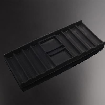 China Wholesale China Disposable PVC Flocking 200 Chip Blister Packaging Box Storage Plastic Packaging Box Tray for sale