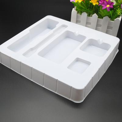 China Disposable Customized Inner Inner Tray Pvc Ps Hardware Stationery Tray Packaging Box Flocking Cosmetic Blister Blister for sale