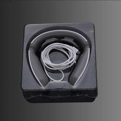 China Household Products Customized Vacuum Forming Insert Massage Instrument Plastic Packaging Black Plastic Blister Tray for sale