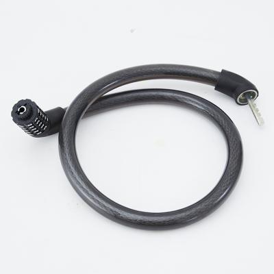 China Durable High Security PVC+Stainless Steel China Black Bike Self Locking Link 5 Digit Cable Lock for sale