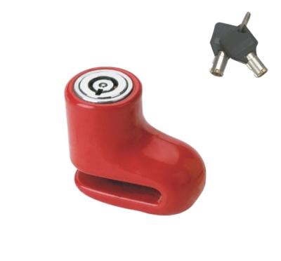 China Convenient High Security Portable Motorcycle Bike Disc Lock Red Heavy Duty 5.5mm Brake Durable for sale