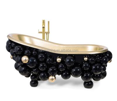 China Newton Shape Steel Ball Black Design Luxury Bathroom Furniture Contemporary Bathtub House Free Unique Design Stainless Val for sale