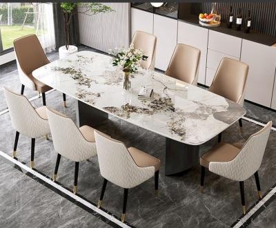 China Hot Selling Customization Modern Dining Set Marble Dining Table And Set Dining Table Set With 8 Chairs for sale