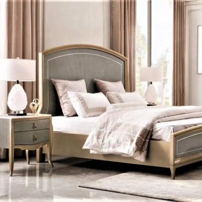 China C812 Italy Design America Master Style Adjustable High End Luxury Solid Wood Tall Bedroom Furniture Set (Other) for sale