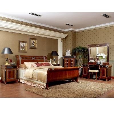 China YB10 Royal Luxury Grand Master Bedroom Furniture Italy Solid Wood Mahogany Handcrafted Bedroom For Hotel Chair Room for sale