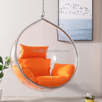 China Factory direct modern simple hot sale indoor and outdoor swing basket swing balcony Nordic hanging clear bubble chair for sale