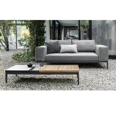 China Fashion Furniture CK802 Outdoor Modern Deep Seat U Shape Teak Outdoor Sofa Set European Style Furniture Large Living Room Home Sofa for sale