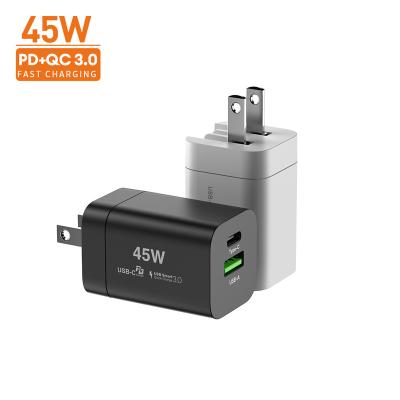 China Best Selling Mobile Phone Products 45W USB C Fast Wall Charger Type C Adapter Universal Mobile Phone PD Travel Charging Chargers For iPhone for sale