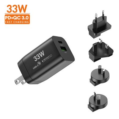 China Most Popular Products 33W USB C Wall Charger Dual Access Fast Fast Type-C Mobile Phone PD Adapter Mobile Phone Chargers For Samsung Galaxy for sale