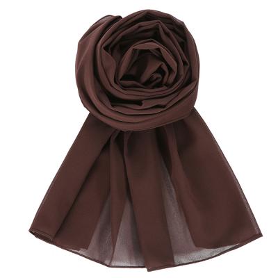 China Plain Hot sale 118 colors Chiffon Hijab Big Size 85x180cm Muslim Shawls Pure Plain Chiffon Scarf For Women for sale