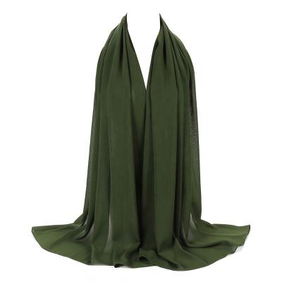 China Chiffon 0528 Chiffon Scarf Fashion Ribbed Hijab Crinkle Scarf Crepe Chiffon Hijab For Women Shawls Ripple Pleated Hijab for sale