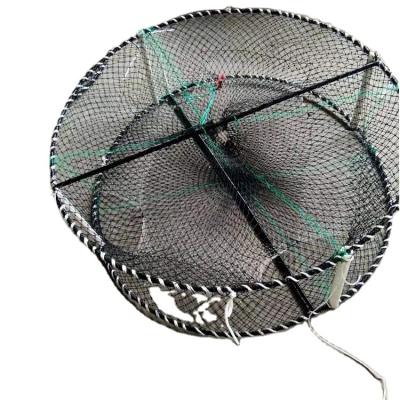 China CRAB Nylon Material Portable Fishing Trap Aquaculture Crab Trap Cage for sale