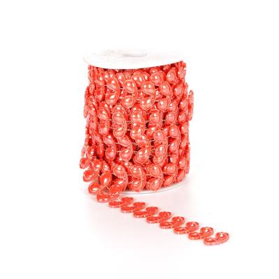 China Easy to Cut and Use Wholesale Orange Sunglasses Shape Rhinestone Edge Trims Plastic Cup Chain Roll Trimming for Clothing for sale