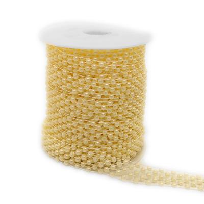 China Use With Easy Wholesale Beige Plastic Ribbon Bead String Cake Trim Cup String Bandage Roll For Crafts for sale