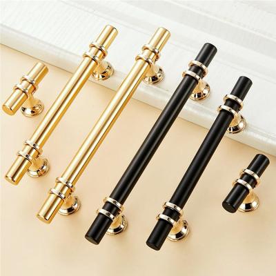 China HJY Contemporary Hot Sale Modern Simple Styles Pulls Cabinet Handle Black Wardrobe Sideboard Handles for sale