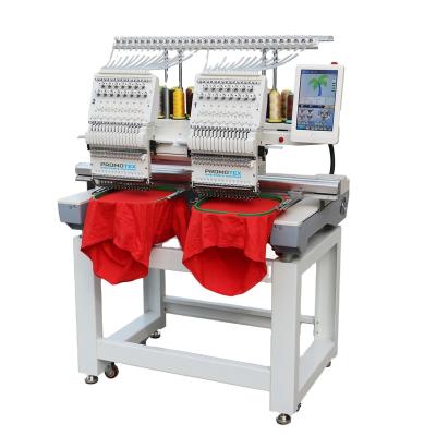 China Printing Stores PromoTex Two Head Computerized Same Feiya Embroidery Machine Price Of Cap T-shirt Cap Embroidery for sale