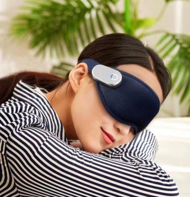 China Dark Design 3D Eye Mask Detachable Magnetic Foldable Hot Cold Vibrating Eye Mask Battery Circles Radio Portable Soft Tissue Massager for sale