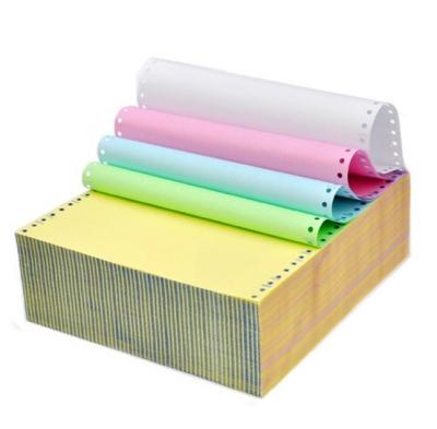 China Convenient Commercial Office Copy Paper Dental Carbonless NCR Carbon Paper Two Sided Continuous Printing Paper for sale