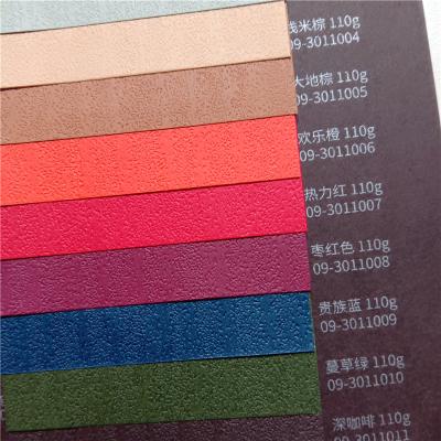 China 787*1092mm Anticurl Office Stationary Textured Paper 110gsm A4 Color Embossed Cover Paper For Book for sale