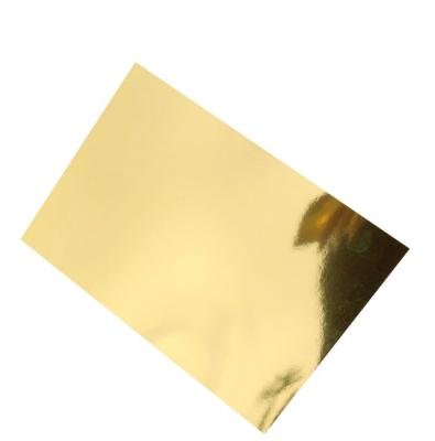 China Waterproof Custom Color Mirror Aluminum Foil Metallic Sheet 120gsm Sentao Stocklot A4 A3 Metallic Cardboard Wholesale for sale