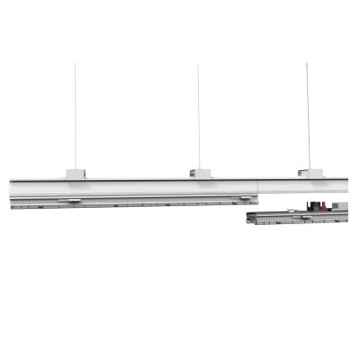 China Newest Supermarkets Modular Linear Lighting System 150lm/W Continuous Suspended Linear Lighting Supermarket Linear Lighting Lights for sale