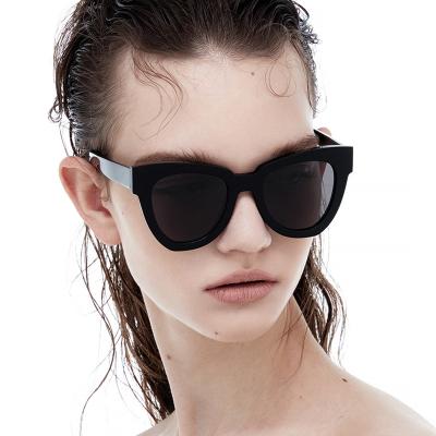 China Fashion Sunglasses Designer Inspired Sun Glasses Big Fram Plastic Cat Eye Sunglasses For Men Supplier for sale