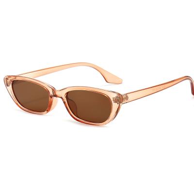 China 2021 Clear Men's Cat Eye Sunglasses For Women Vintage Small Frame Trendy Sunglasses Fashion Sun Glasses for sale