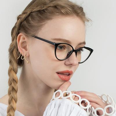 China For Cat Eye Shape Eyeglasses Clear Women's Plastic Eyeglasses Frames Vintage Designers Reading Glass for sale