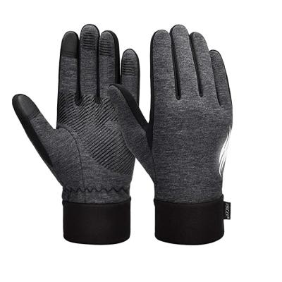 China Breathable Winter Warm Gloves, Black Touch Screen Waterproof Non-slip Gloves Thermal Gloves for Running, Training, Cycling à venda