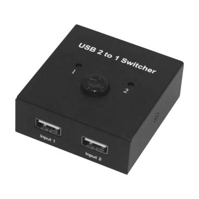 China Share 2 Computer Between Port 1 USB Network Case Metal Devices 2 USB Switches For Scanner Printer Usb Sharing Switch for sale