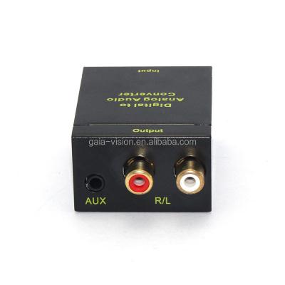 China Toslink To RCA Converter Digital Audio To Analog Audio Converter 51X41X26mm for sale