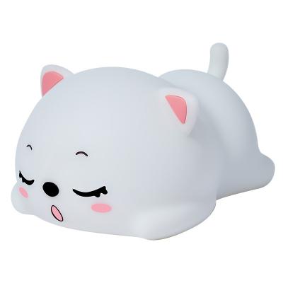 China Modern 2023Best Seller Cute Sleeping Night Lamp with Touch Control Cartoon USB Rechargeable Silicone Night Light for Baby And Kids for sale