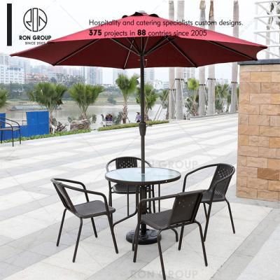 China Modern durable restaurant modern table and chair set outdoor funiture for sale