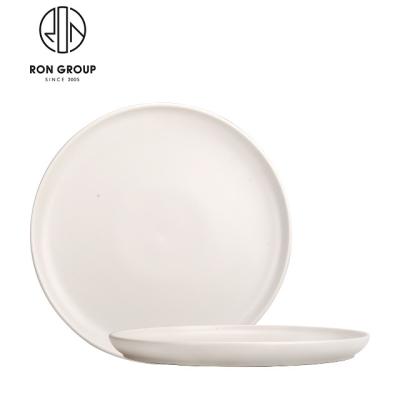 China Viable Restaurant Porcelain Round Dish White Dinner Dish for sale