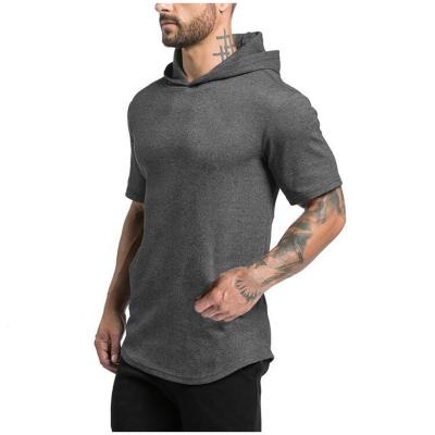 China Viable Mens Hoodies &Sweatshirts 100% Cotton Pullover Workout Gym Sports Wear Short Sleeve Hoodies for sale