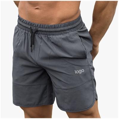 China Outdoor Elastic Waist Gray Board Athletic Sport Shorts Custom Made Anti-wrinkle Mens Summer Nylon Dark for sale