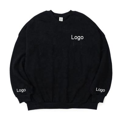 China Custom Embroidery Loose Sweatshirt 80% Cotton Sweatshirt Men's Logo Plain Crew Neck Pullover Anti-Wrinkle Clothing Spring Unisex Sportswear for sale