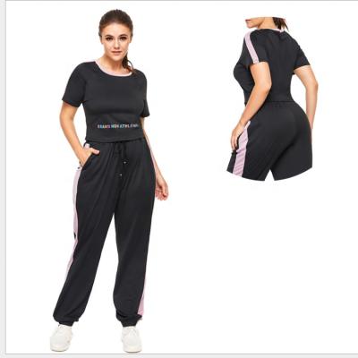 China Breathable Black Yoga Sets Plus Size Activewear Gym Clothes Women Set for sale