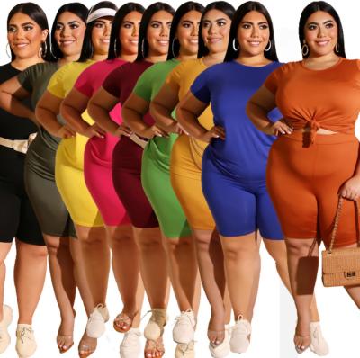 China Wholesale QUICK DRY Women's Clothing Plus Size Two Piece Shorts Set 2 Piece Women's Casual Outfit 2020 for sale