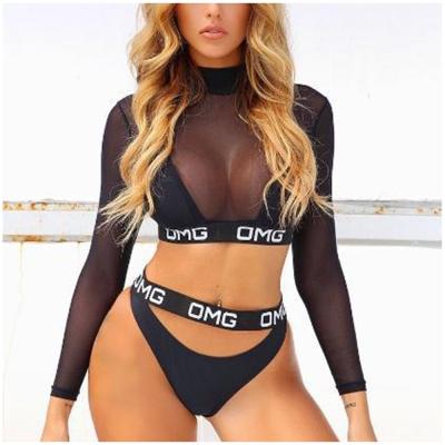 China Swimwear 2020 extreme micro bikini girl swimwear swimwear letter pattern breathable long sleeve mini bikini for sale