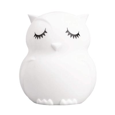 China Modern Customized Rechargeable Owl Shape Silicone LED Room Decor USB Touch Sensor Switch Baby Supplies Toy Table Lamps Products for sale