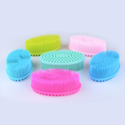 China Baby Washing Useful Silicone Bath Brush Face&Body Tools Beauty Care Spa Shower Bath Cleaner Scrubber For Wet Or Dry Cleaning for sale