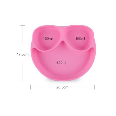 China BPA Suction Feeding Place Mat Silicone Baby Bowl Mat Type Custom Smile Shape Silicone Baby One Piece Healthy Happy Food Kids Free for sale