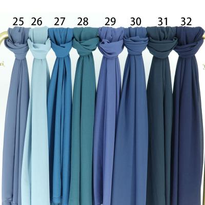 China Muslim Style Wholesale Custom Made Soft Soft Long Scarf Hijab Chiffon Women Feeling Chiffon Hijabs for sale