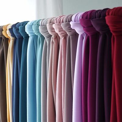 China 70cm Long Section New Chiffon Scarf Women Scarf For Muslims Pure Color 180*Ladies Quality for sale