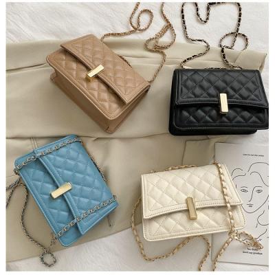 China Fashion Wholesale Custom Chain Stitched Shoulder Bag Women Handbags Ladies Purse Luxury Sling Bags for Ladies Women for sale