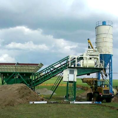 China Building material shops concrete mixing plant by Hengyuan produce easy to install concrete mixing plant FHZS90 lower price for sale for sale