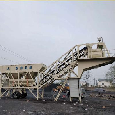 China Building Material Shops YHZM25 Small Mobile Concrete Batching Plant 25m3/h Mini Concrete Mixing Plant for sale