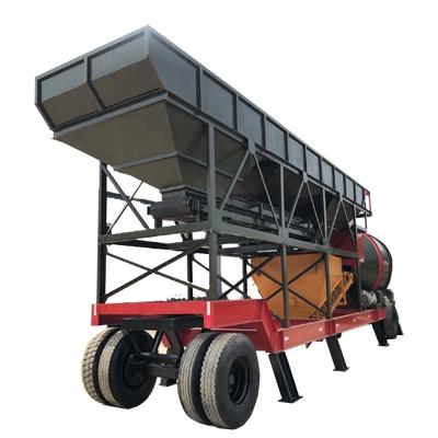 China Building Material Stores Factory Price 25-75m3/h Precast Dry Portable Mini Mobile Ready Mix Concrete Batching Plant For Sale for sale